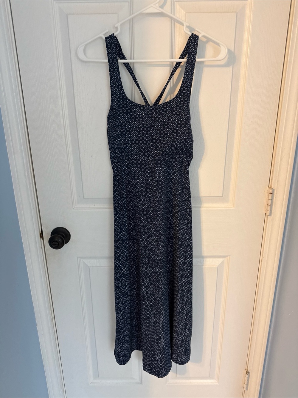 Columbia Navy Geometric Tank Maxi Dress